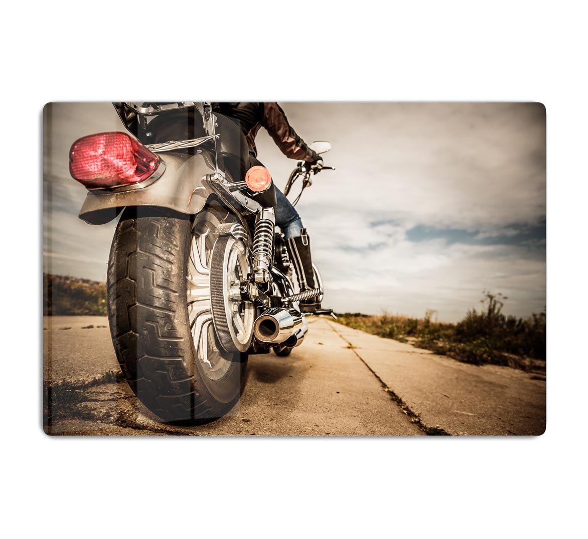 Motorbike Wheel HD Metal Print