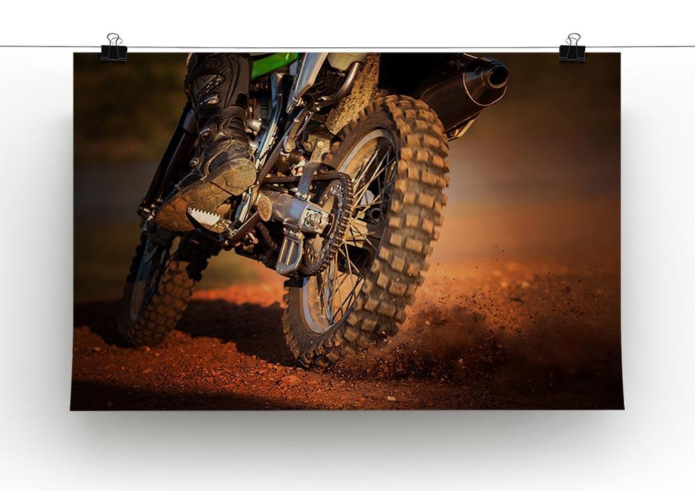 Motorbike on dirt track Canvas Print or Poster - Canvas Art Rocks - 2