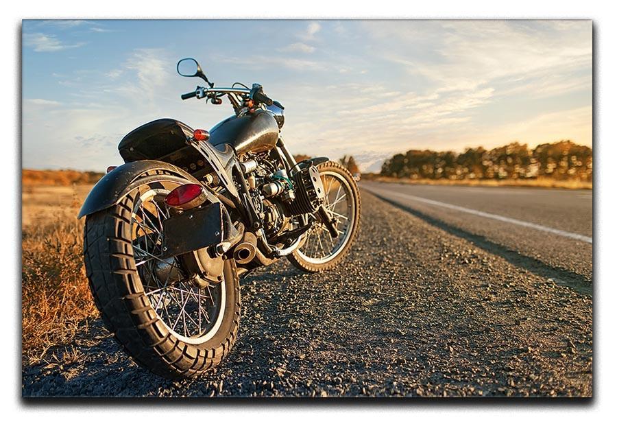 Motorbike under the clear sky Canvas Print or Poster  - Canvas Art Rocks - 1