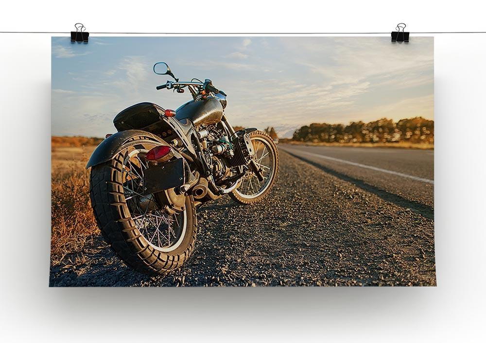 Motorbike under the clear sky Canvas Print or Poster - Canvas Art Rocks - 2