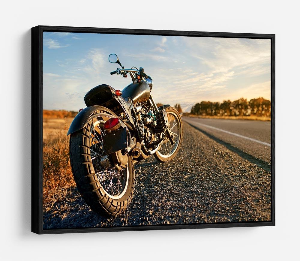 Motorbike under the clear sky HD Metal Print