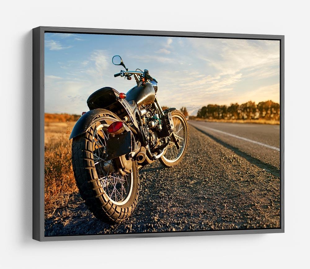 Motorbike under the clear sky HD Metal Print