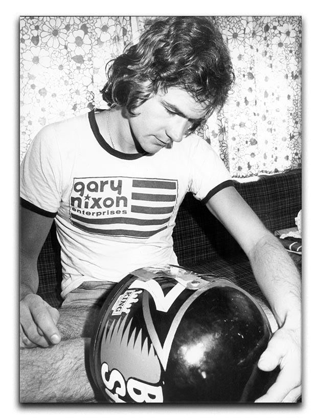Motorcycle Racer Barry Sheene 1975 Canvas Print or Poster - Canvas Art Rocks - 1