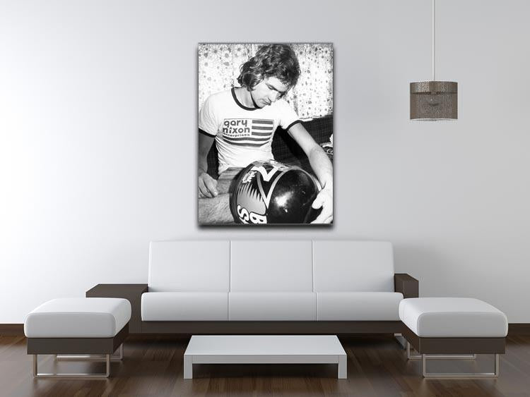 Motorcycle Racer Barry Sheene 1975 Canvas Print or Poster - Canvas Art Rocks - 4