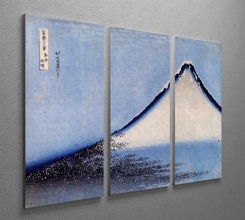 Mount Fuji 2 by Hokusai 3 Split Panel Canvas Print - Canvas Art Rocks - 2