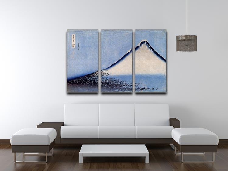 Mount Fuji 2 by Hokusai 3 Split Panel Canvas Print - Canvas Art Rocks - 3