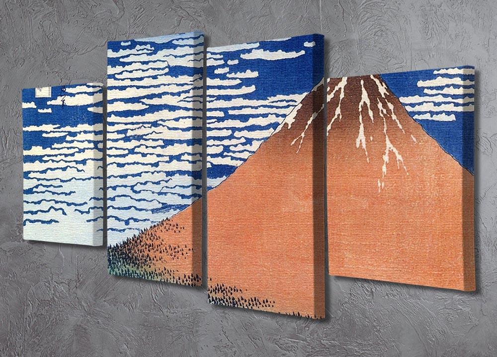 Mount Fuji by Hokusai 4 Split Panel Canvas - Canvas Art Rocks - 2