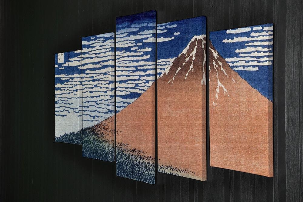 Mount Fuji by Hokusai 5 Split Panel Canvas - Canvas Art Rocks - 2