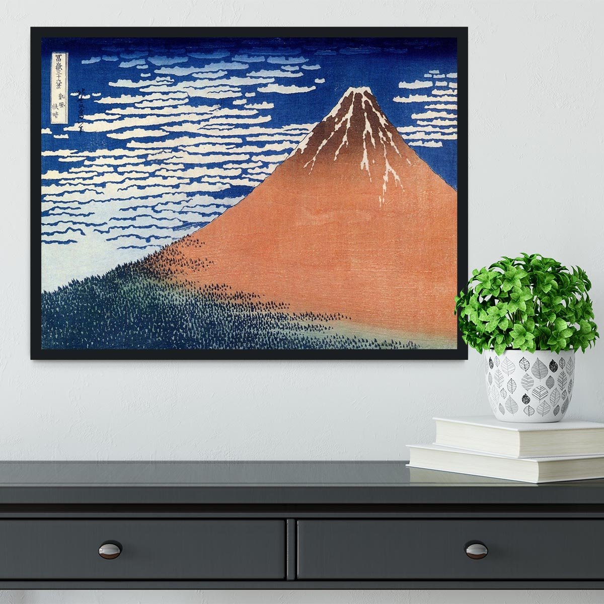 Mount Fuji by Hokusai Framed Print - Canvas Art Rocks - 2