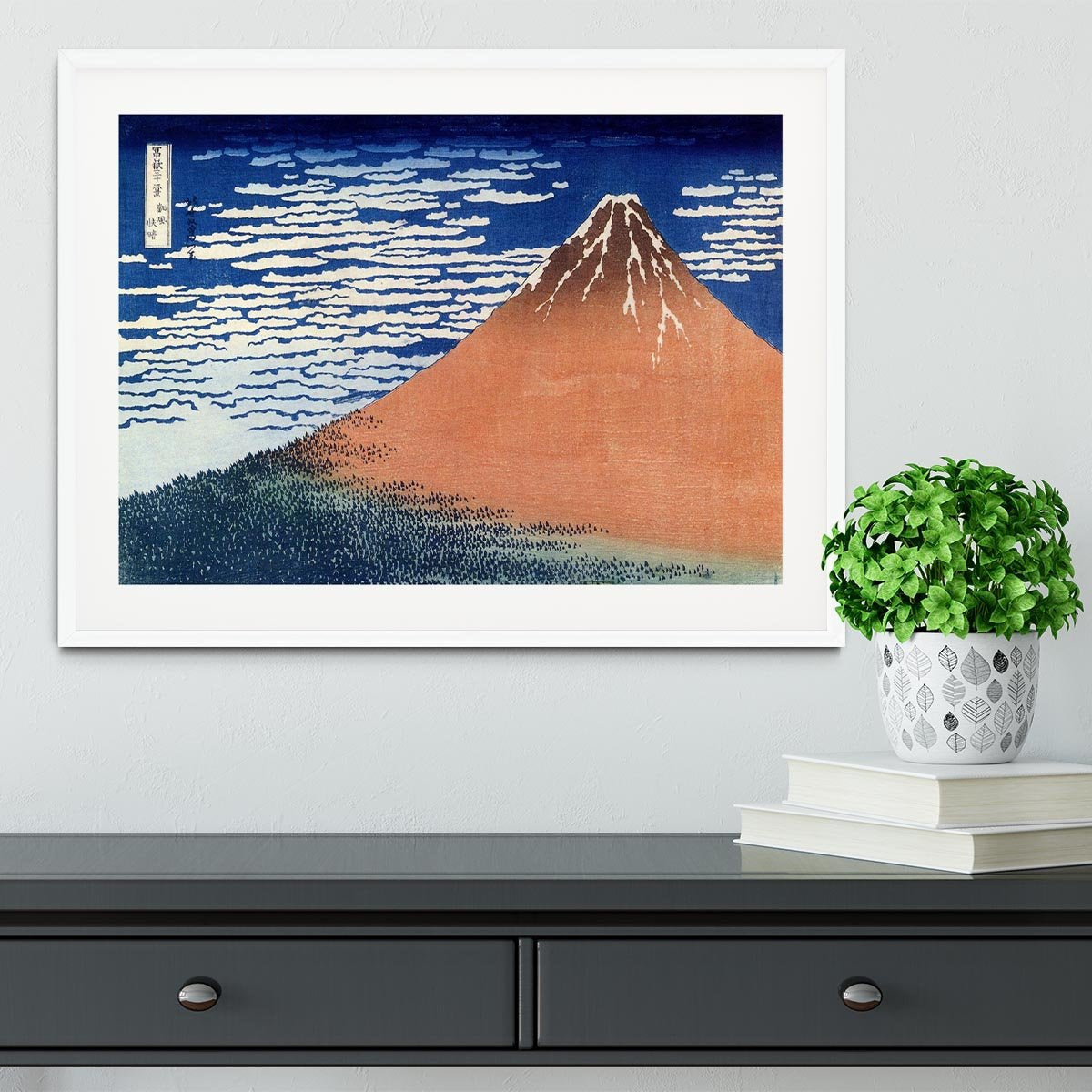 Mount Fuji by Hokusai Framed Print - Canvas Art Rocks - 5