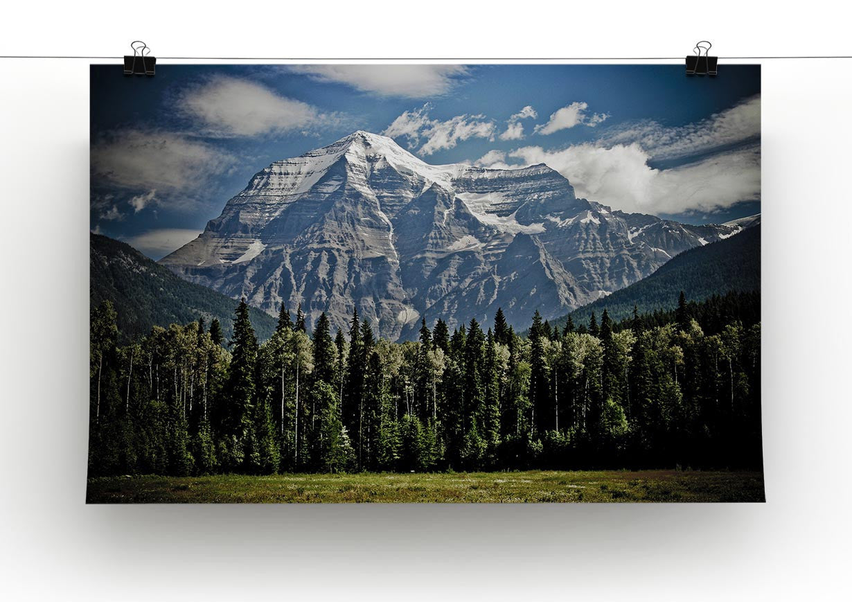 Mountain With Trees Print - Canvas Art Rocks - 2
