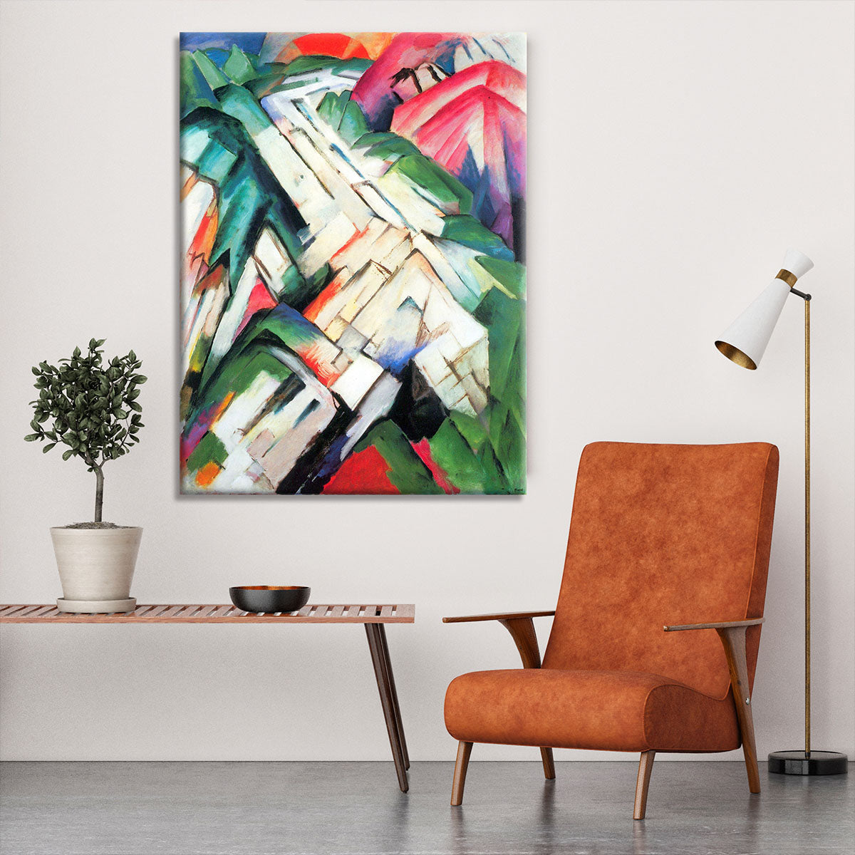 Mountains Landscape by Franz Marc Canvas Print or Poster - Canvas Art Rocks - 6