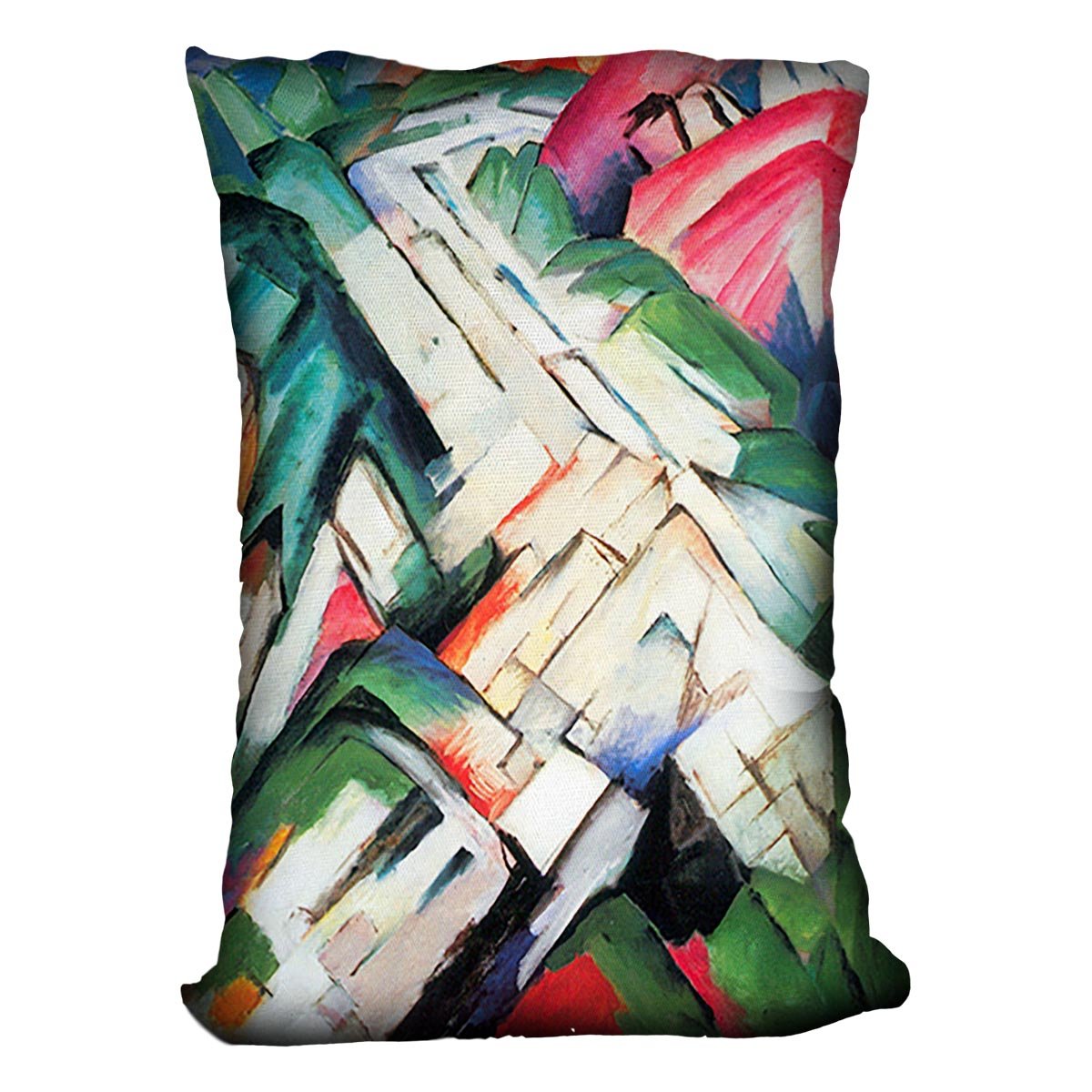 Mountains Landscape by Franz Marc Throw Pillow