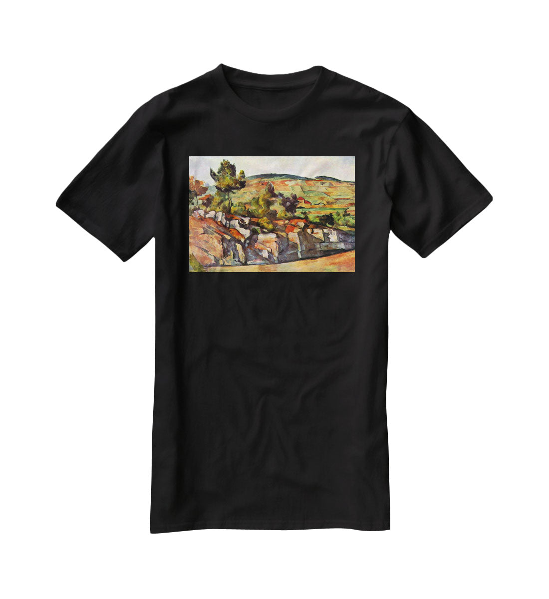 Mountains in Provence by Cezanne T-Shirt - Canvas Art Rocks - 1