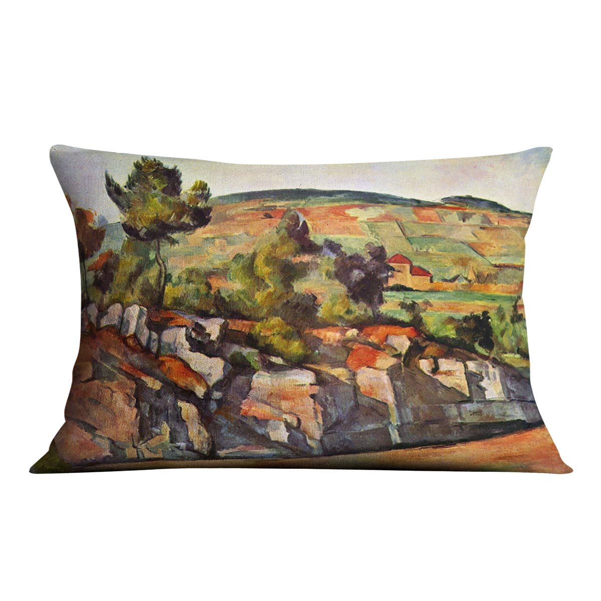 Mountains in Provence by Cezanne Cushion - Canvas Art Rocks - 4