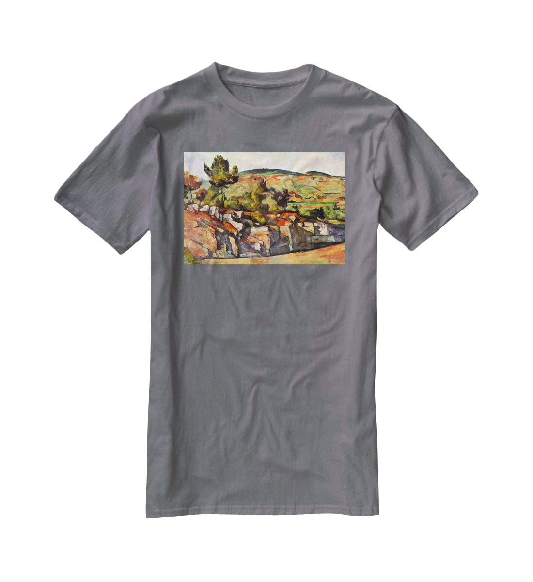 Mountains in Provence by Cezanne T-Shirt - Canvas Art Rocks - 3