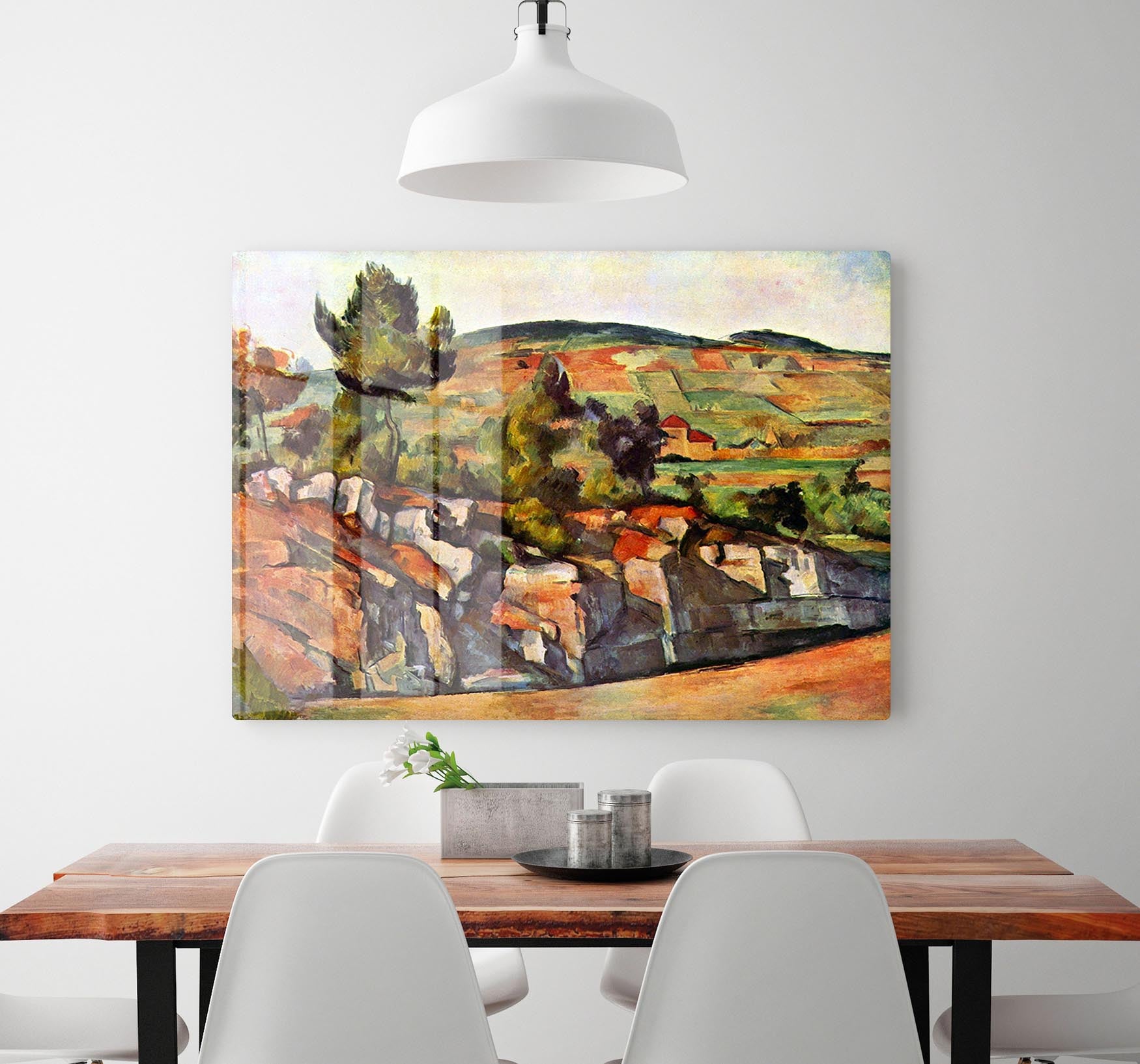 Mountains in Provence by Cezanne Acrylic Block - Canvas Art Rocks - 2