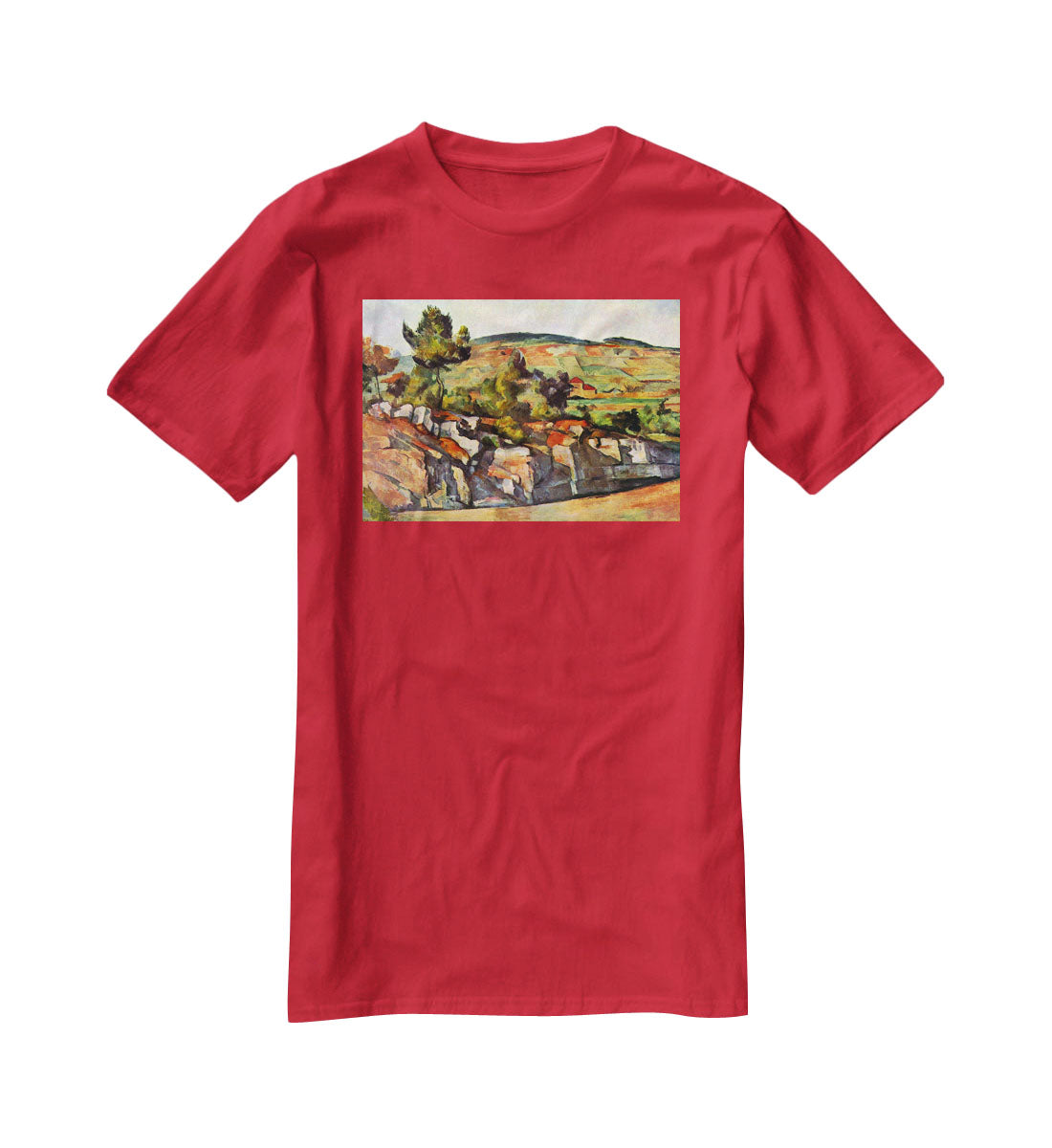 Mountains in Provence by Cezanne T-Shirt - Canvas Art Rocks - 4