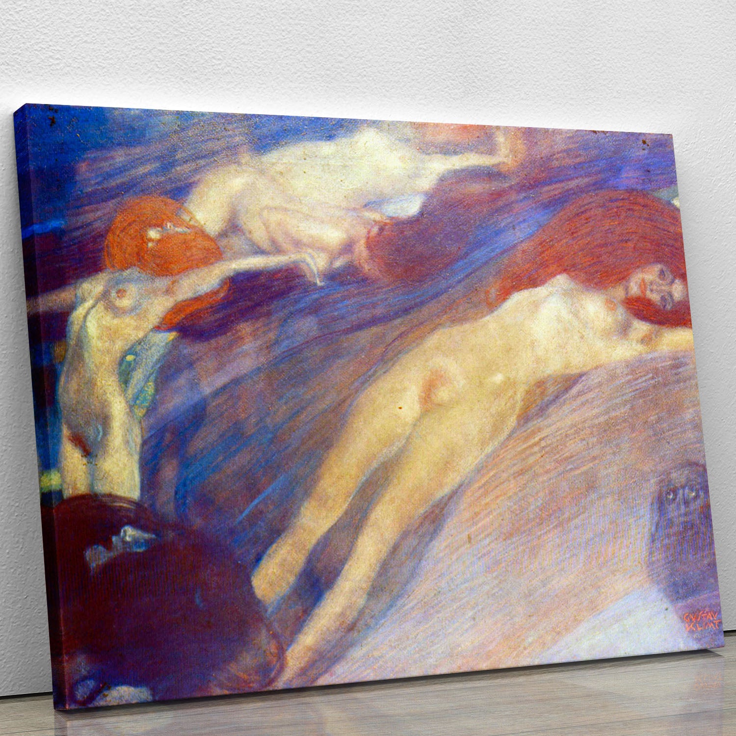 Moving water by Klimt Canvas Print or Poster - Canvas Art Rocks - 1