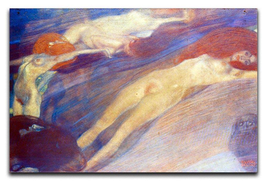 Moving water by Klimt Canvas Print or Poster  - Canvas Art Rocks - 1
