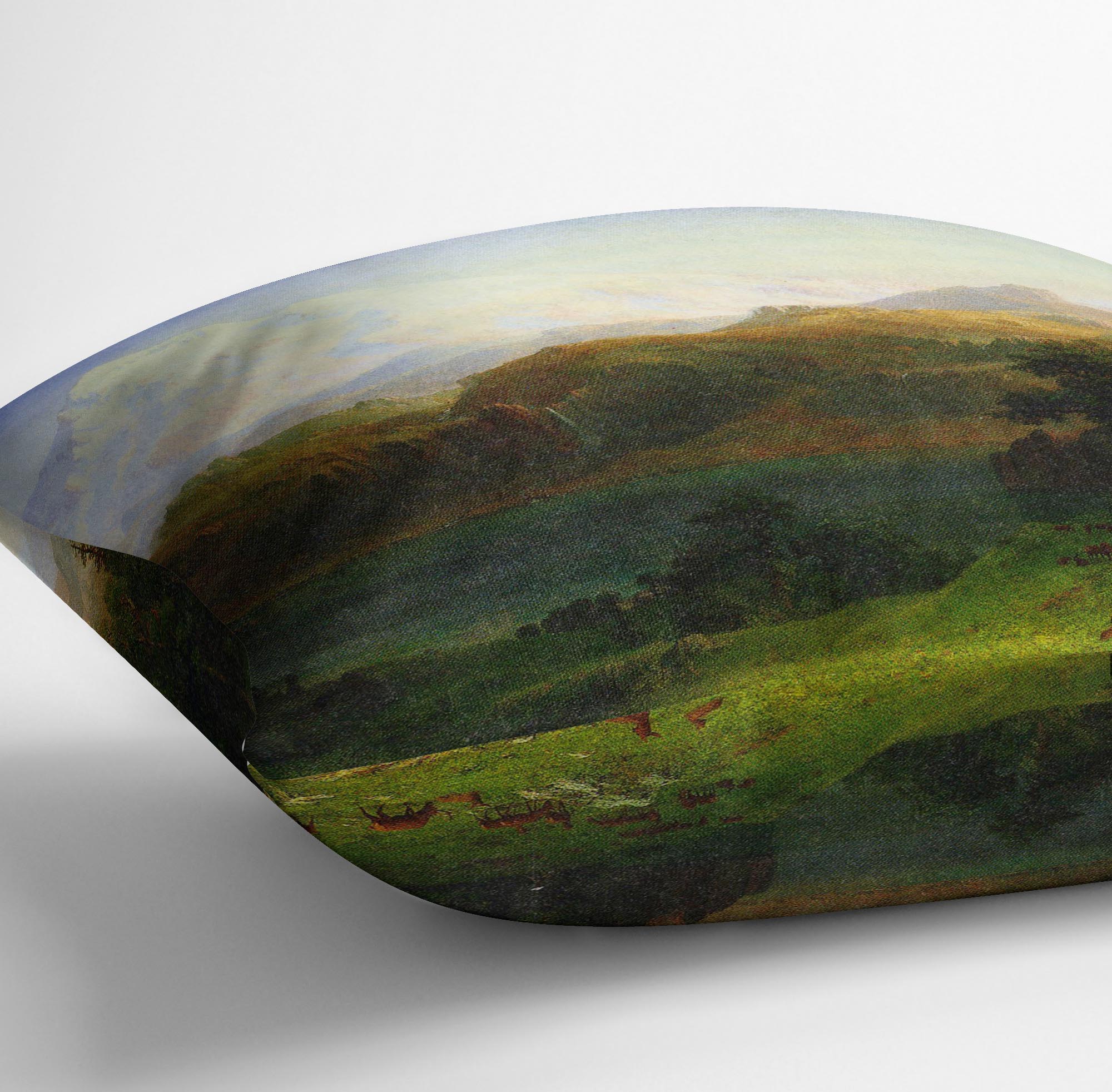Mt. Hood Oregon by Bierstadt Cushion - Canvas Art Rocks - 3