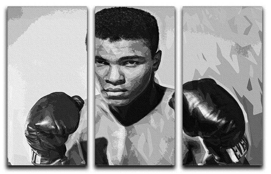 Muhammad Ali 3 Split Panel Canvas Print - Canvas Art Rocks - 1