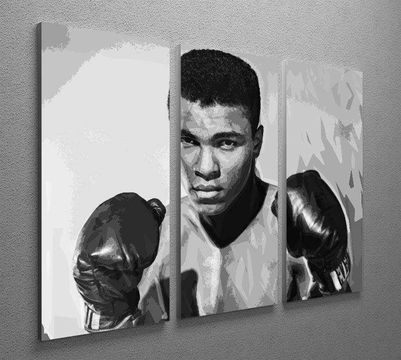 Muhammad Ali 3 Split Panel Canvas Print - Canvas Art Rocks - 2