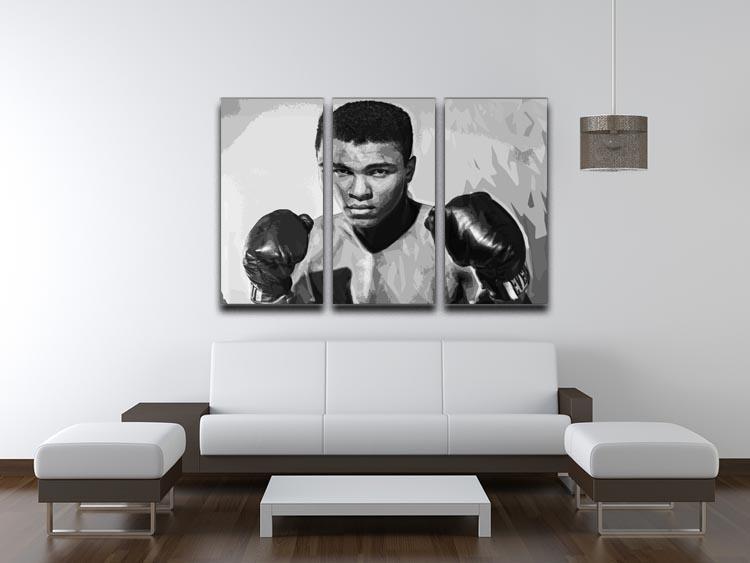 Muhammad Ali 3 Split Panel Canvas Print - Canvas Art Rocks - 3