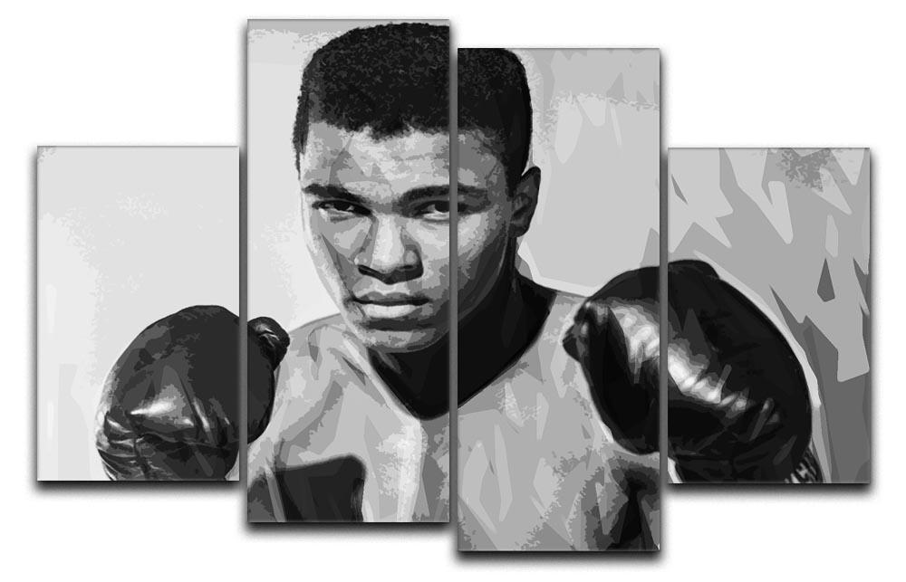 Muhammad Ali 4 Split Panel Canvas  - Canvas Art Rocks - 1