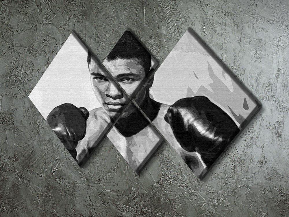 Muhammad Ali 4 Square Multi Panel Canvas - Canvas Art Rocks - 2