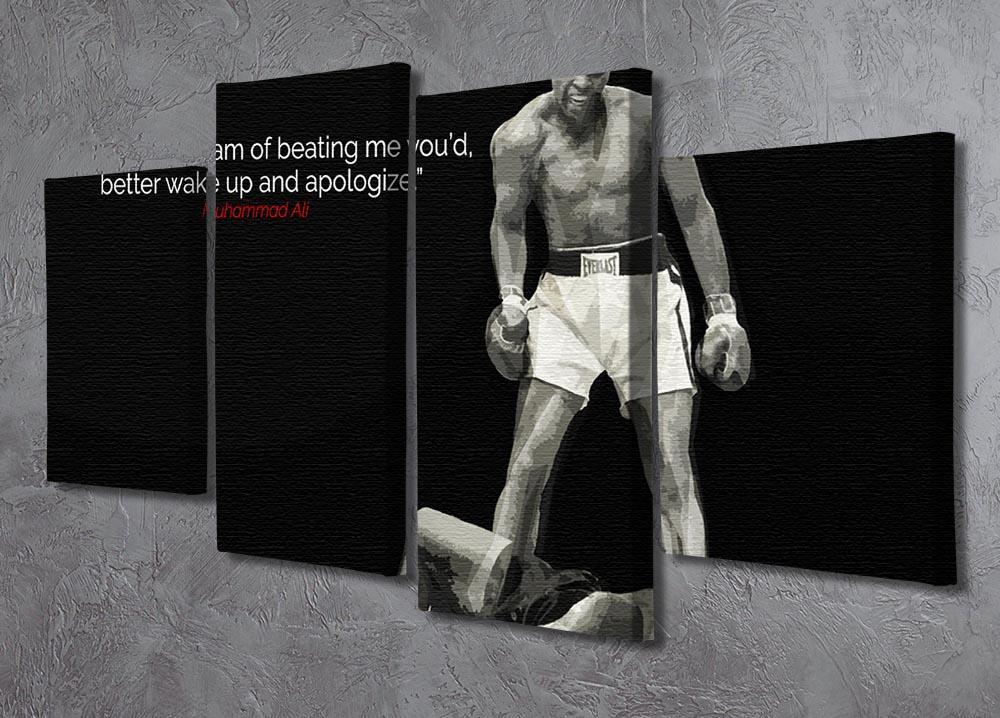 Muhammad Ali Dream Of Beating Me 4 Split Panel Canvas - Canvas Art Rocks - 2