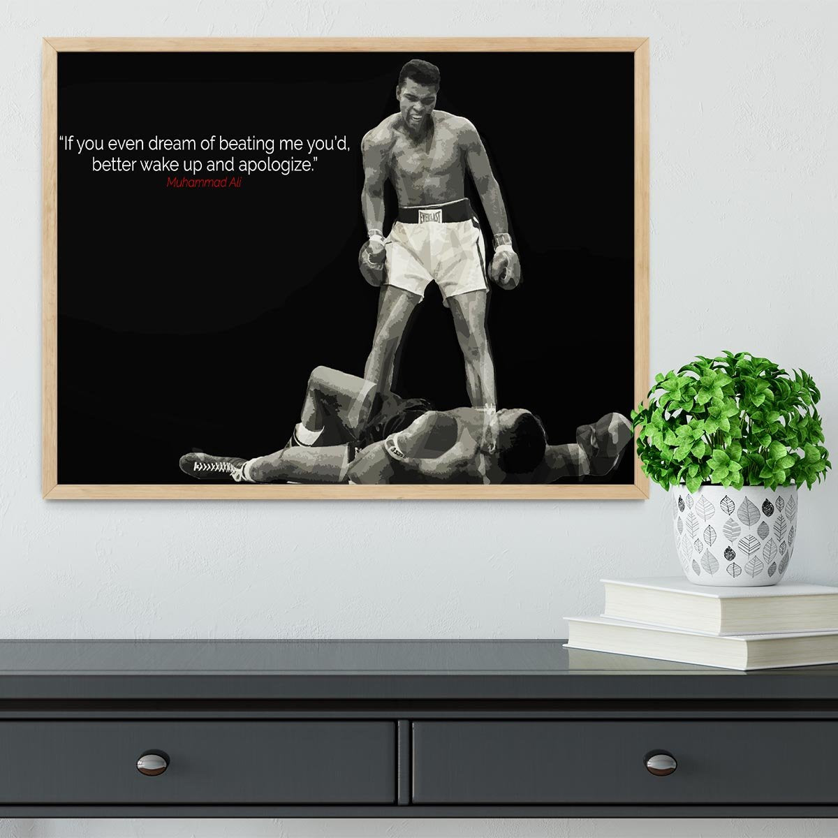 Muhammad Ali Dream Of Beating Me Framed Print - Canvas Art Rocks - 4