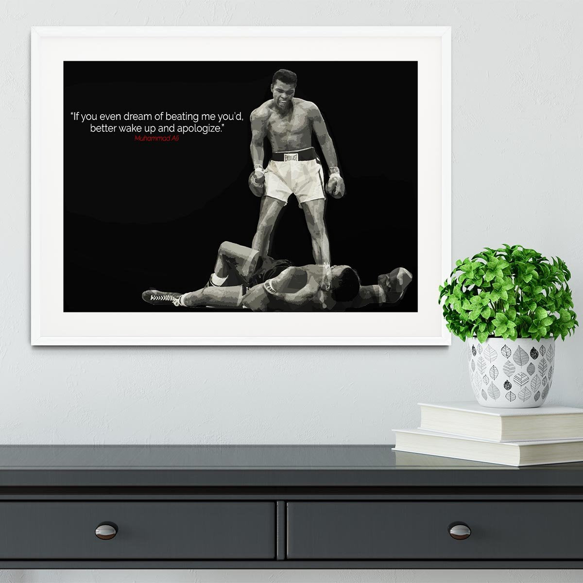 Muhammad Ali Dream Of Beating Me Framed Print - Canvas Art Rocks - 5