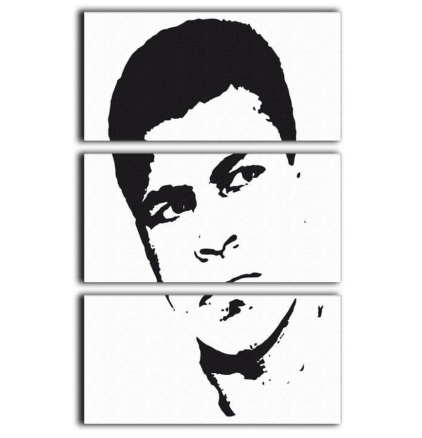 Muhammad Ali Face Pop Art 3 Split Panel Canvas Print - Canvas Art Rocks - 1