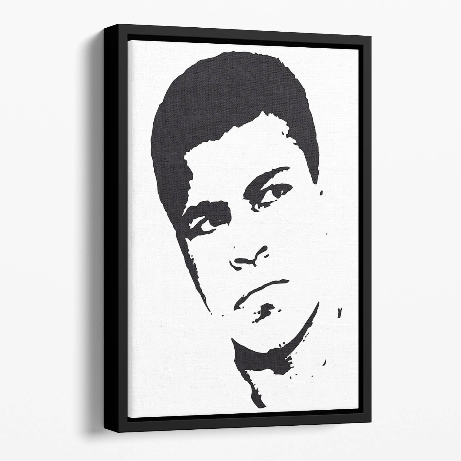 Muhammad Ali Face Pop Art Floating Framed Canvas