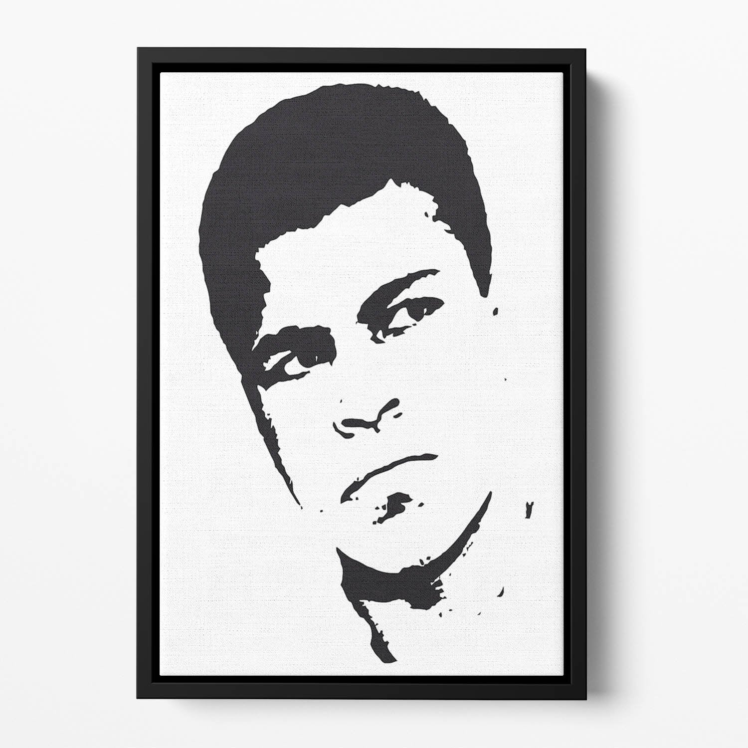 Muhammad Ali Face Pop Art Floating Framed Canvas