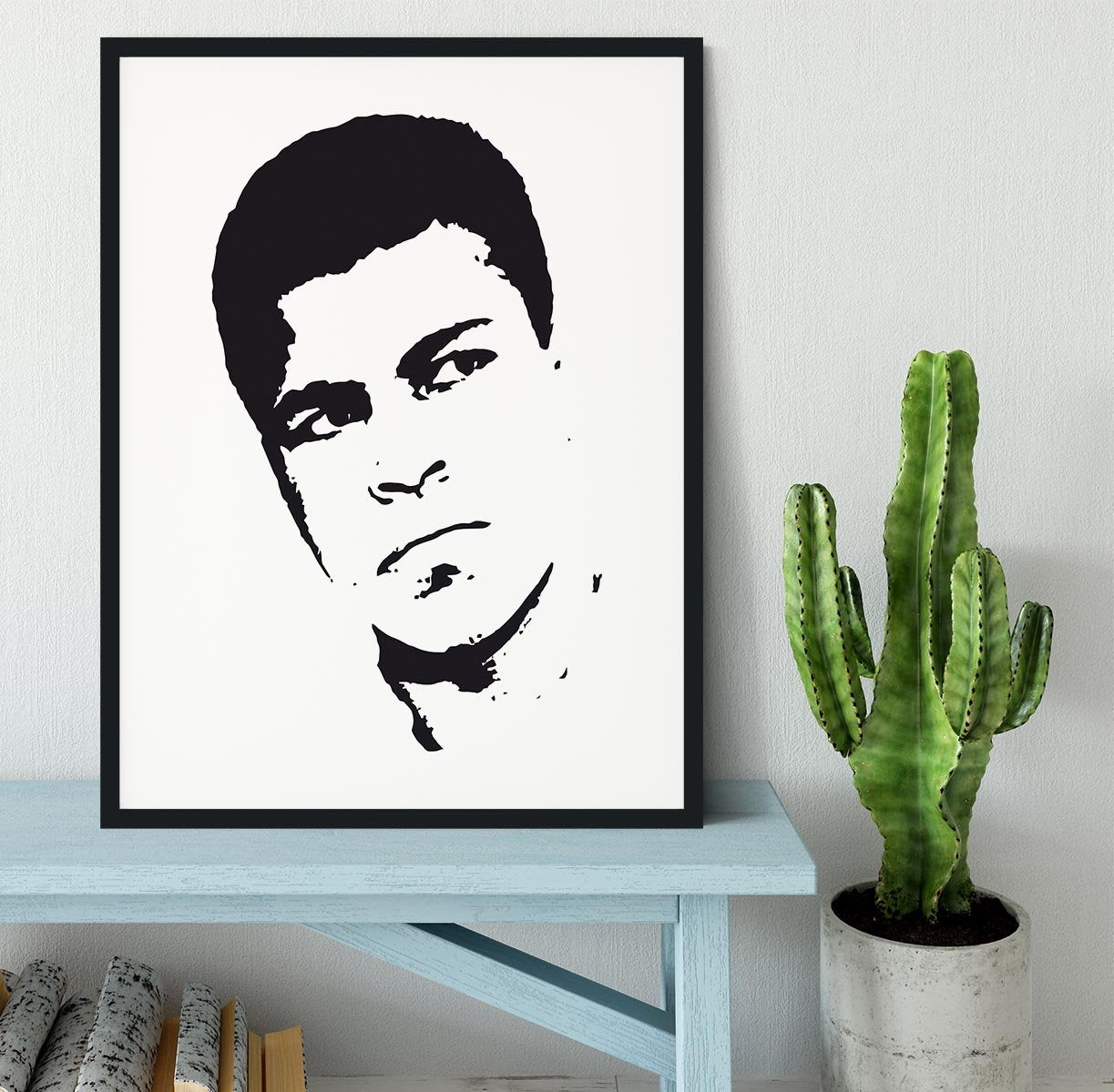 Muhammad Ali Face Pop Art Framed Print - Canvas Art Rocks - 1
