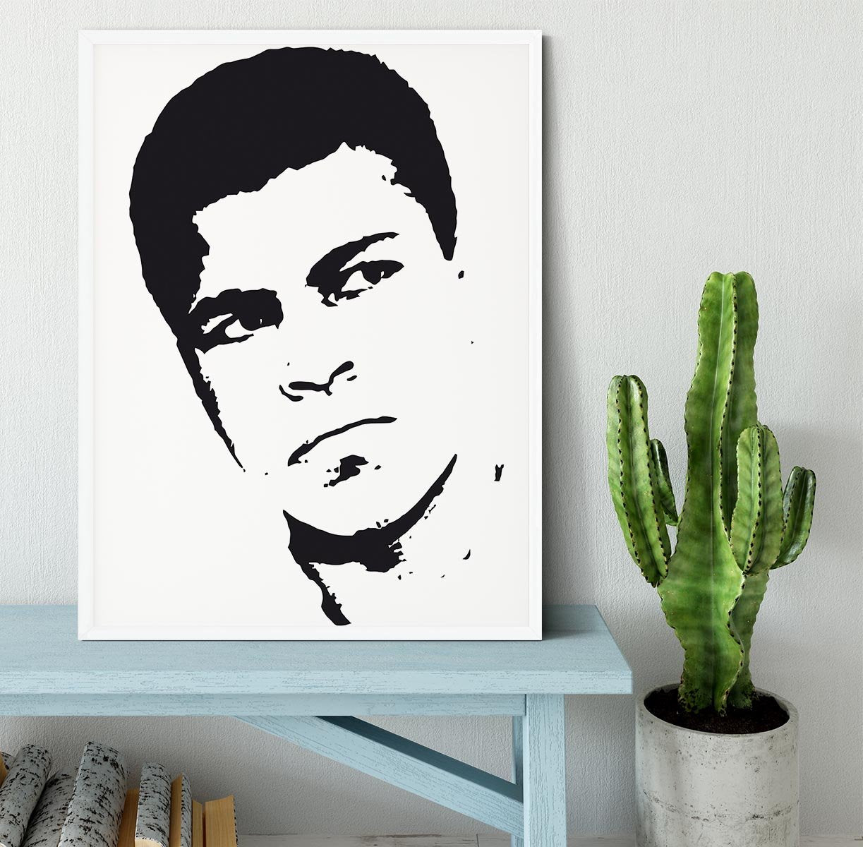 Muhammad Ali Face Pop Art Framed Print - Canvas Art Rocks -6