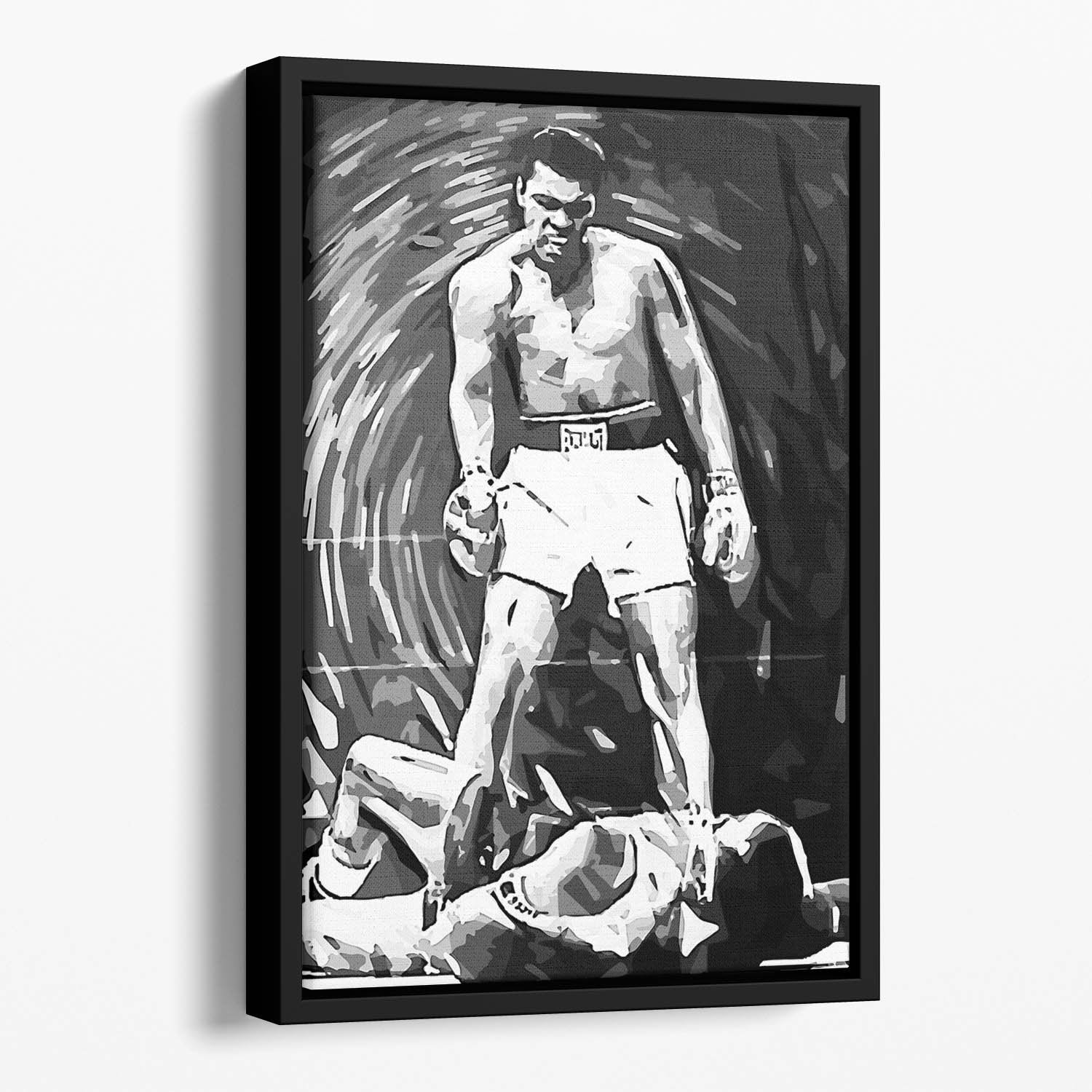 Muhammad Ali Pop Art Floating Framed Canvas