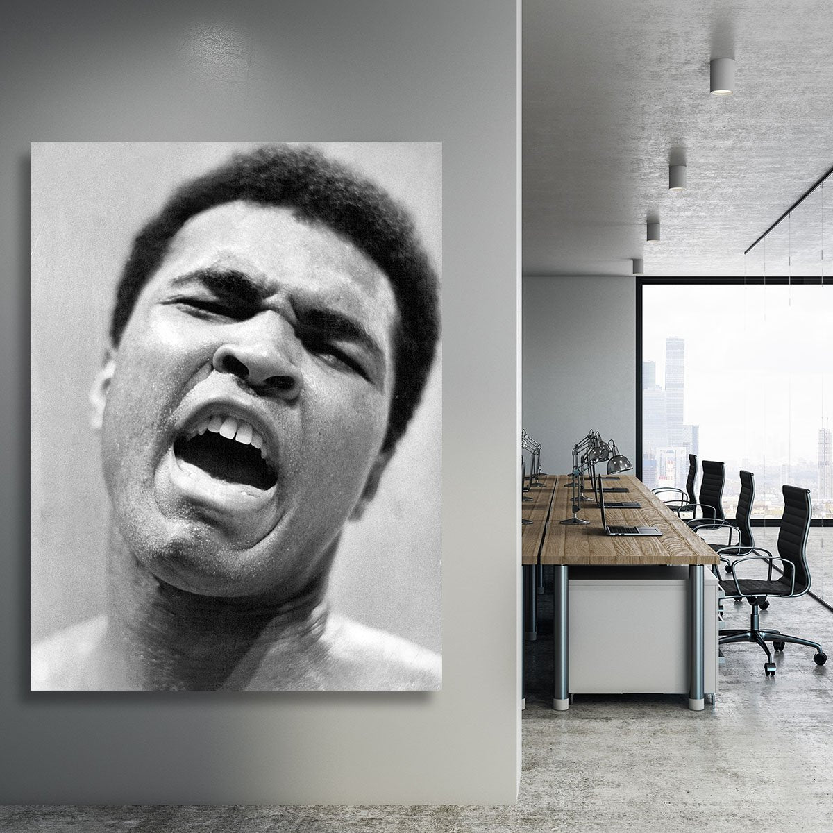 Muhammad Ali shouts Canvas Print or Poster