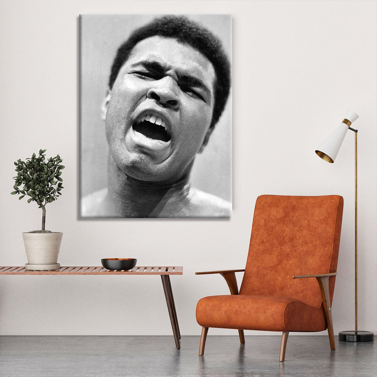 Muhammad Ali shouts Canvas Print or Poster