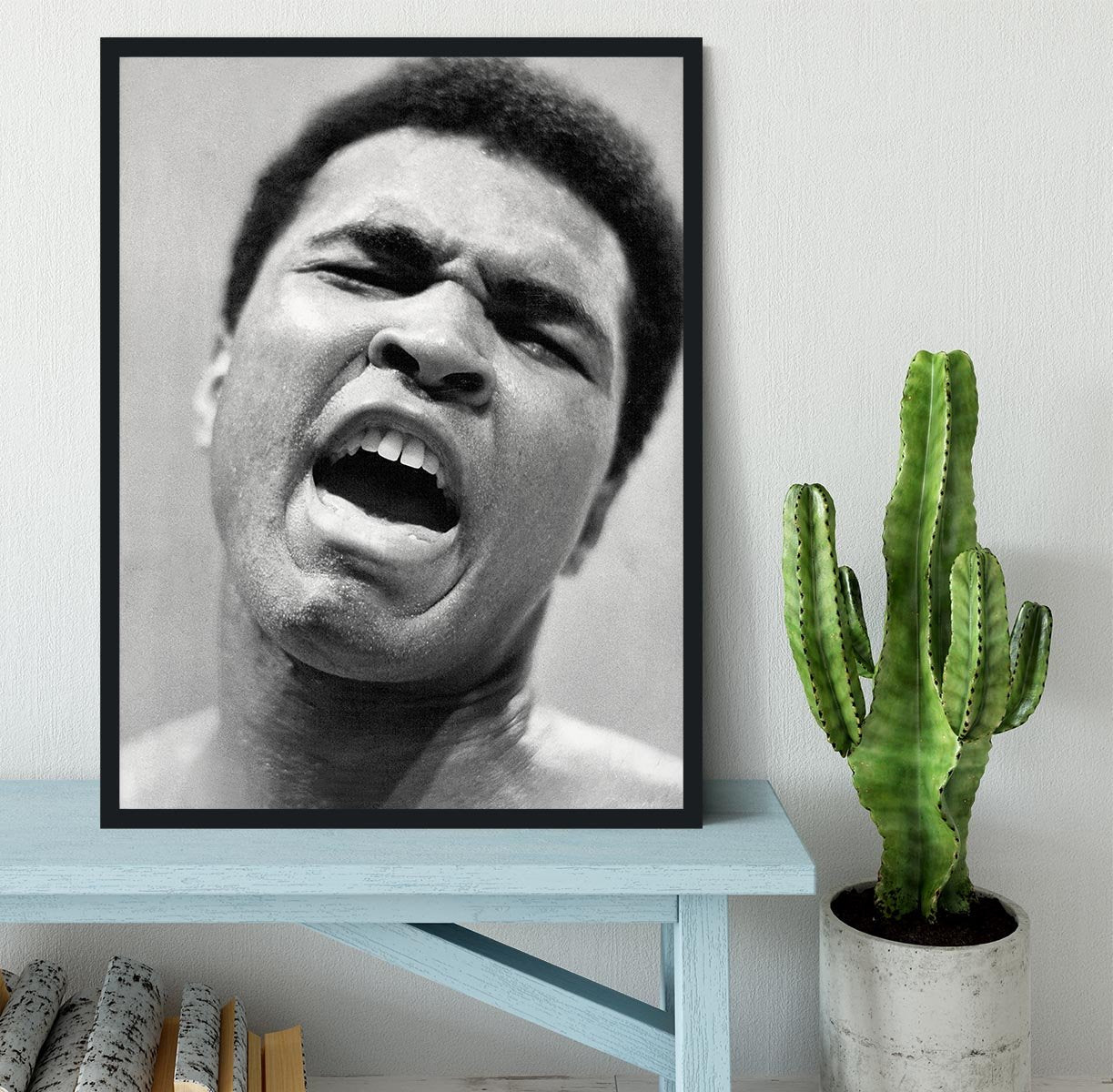 Muhammad Ali shouts Framed Print - Canvas Art Rocks - 2