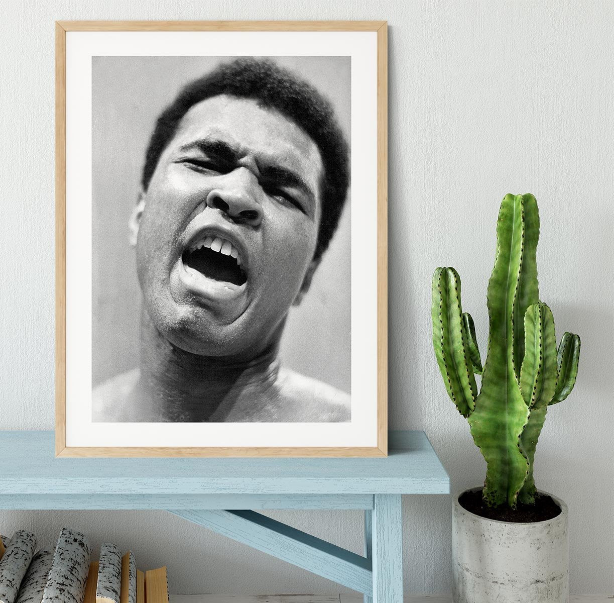 Muhammad Ali shouts Framed Print - Canvas Art Rocks - 3