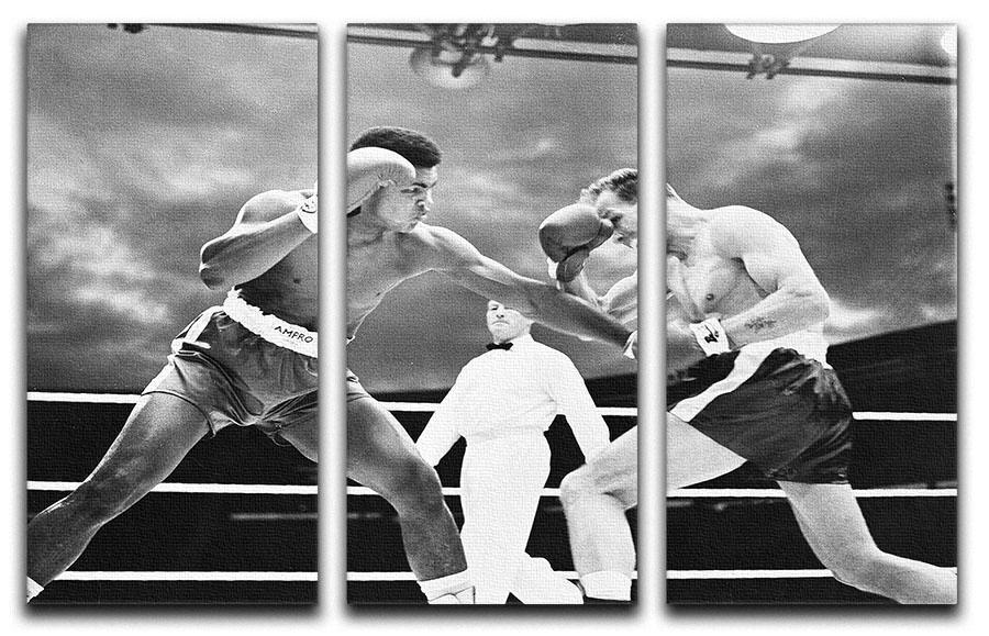 Muhammad Ali v Henry Cooper 3 Split Panel Canvas Print - Canvas Art Rocks - 1