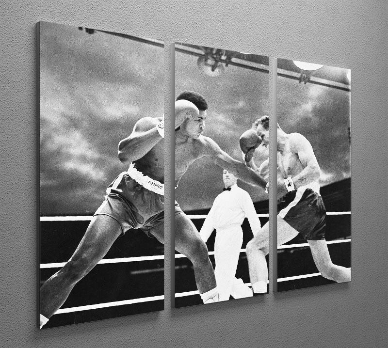 Muhammad Ali v Henry Cooper 3 Split Panel Canvas Print - Canvas Art Rocks - 2