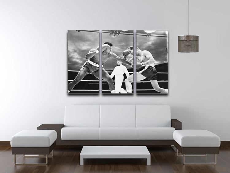 Muhammad Ali v Henry Cooper 3 Split Panel Canvas Print - Canvas Art Rocks - 3