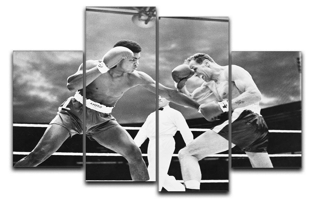 Muhammad Ali v Henry Cooper 4 Split Panel Canvas  - Canvas Art Rocks - 1