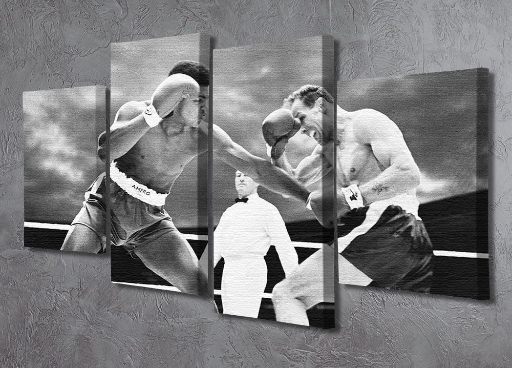 Muhammad Ali v Henry Cooper 4 Split Panel Canvas - Canvas Art Rocks - 2