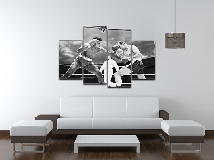 Muhammad Ali v Henry Cooper 4 Split Panel Canvas - Canvas Art Rocks - 3