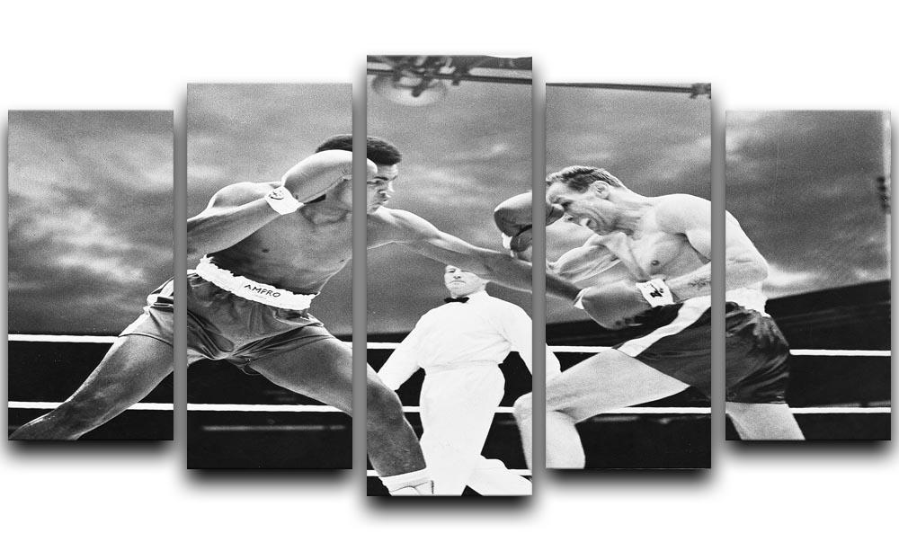 Muhammad Ali v Henry Cooper 5 Split Panel Canvas  - Canvas Art Rocks - 1